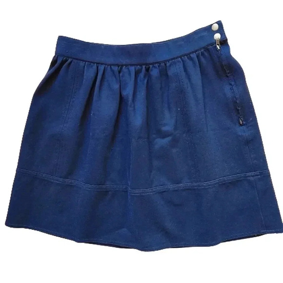 Madewell royal blue pleated mini skirt with side zip Size 0 - Picture 1 of 3
